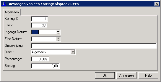 kortingsafspraak